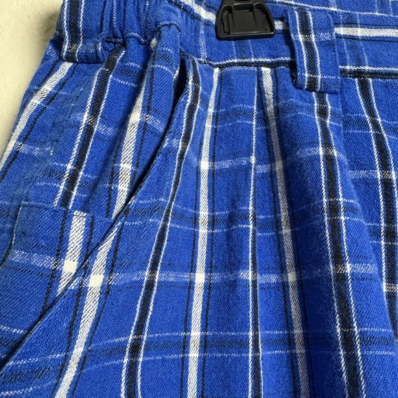 Men’s Blue Plaid Golf Knickers Pants with Green Cuffs. Comfort Elastic Sides. - Picture 12 of 12